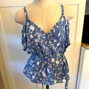 Blue And White Summer Top XS
